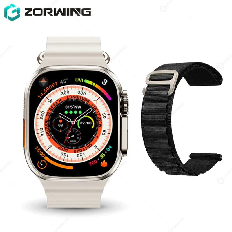 H11 Ultra Smart Watch Men 49Mm GPS NFC Smartwatch Titanium Alloy 173 Sport Mode Fitness Watch for Android IOS with Strap Lock