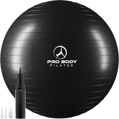 Probody Pilates Exercise Ball - Multiple Sizes Gym Grade Balance Ball for Fitness, Yoga, Workout, Pregnancy & Physical Therapy