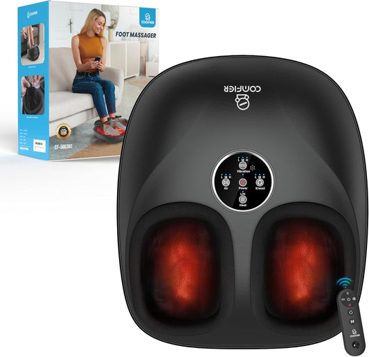 COMFIER Foot Massager Machine with Heat, Carbon Black