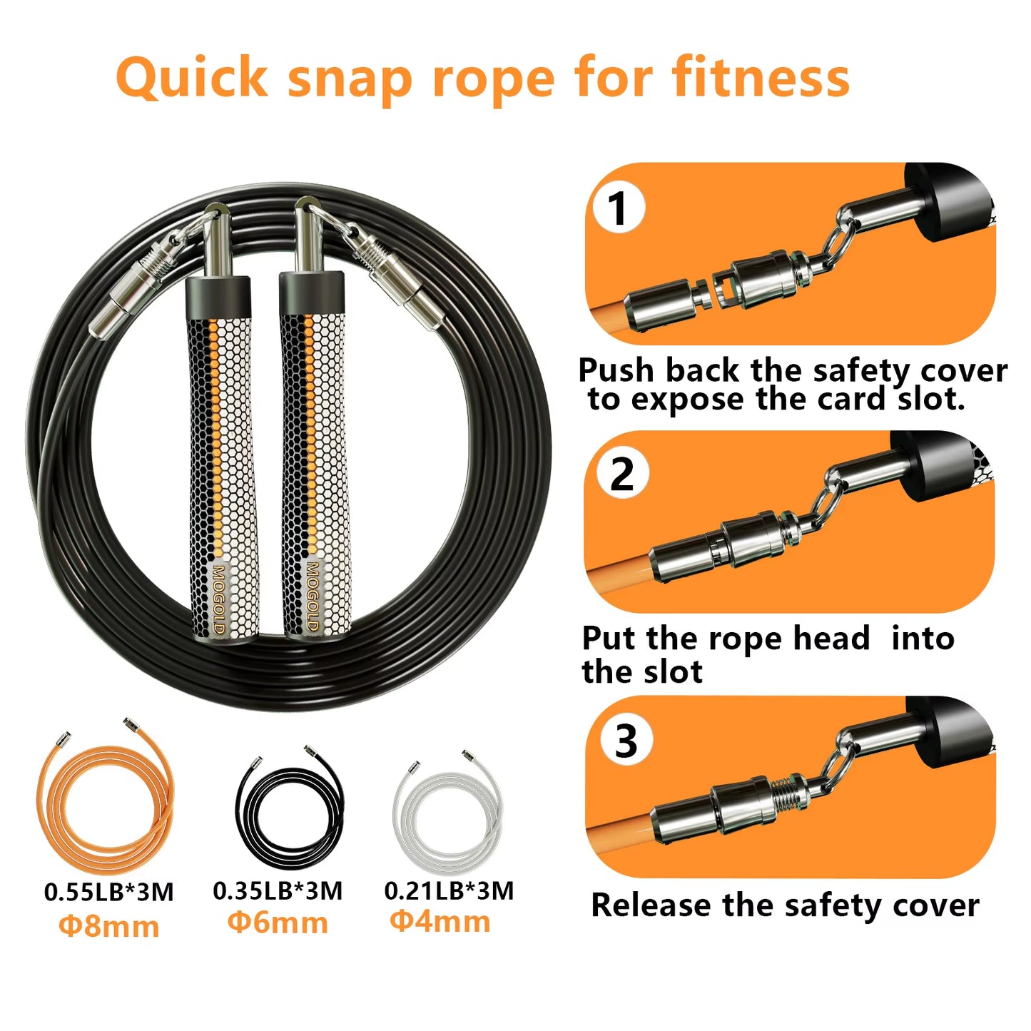 Jump Rope Fitness Workout Weighted Handle Crossfit Rope Gym Boxing Professional Men Women Sports Exercise Weights